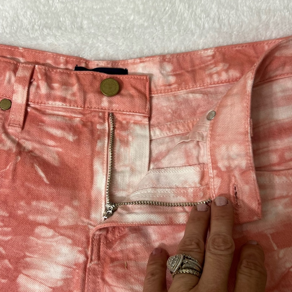 Ramy Brook Christy Boyfriend Tie Dye Pink Denim Cutoff Shorts Size 27 NWT - Picture 9 of 14